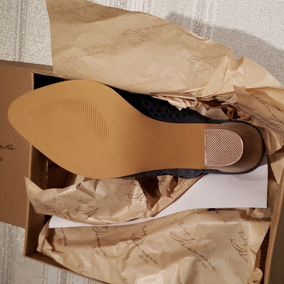 Vintage Havana New CINDY Perforated MULES Clog Slide Slip-On Women's 10 NIB Navy - Picture 12 of 12